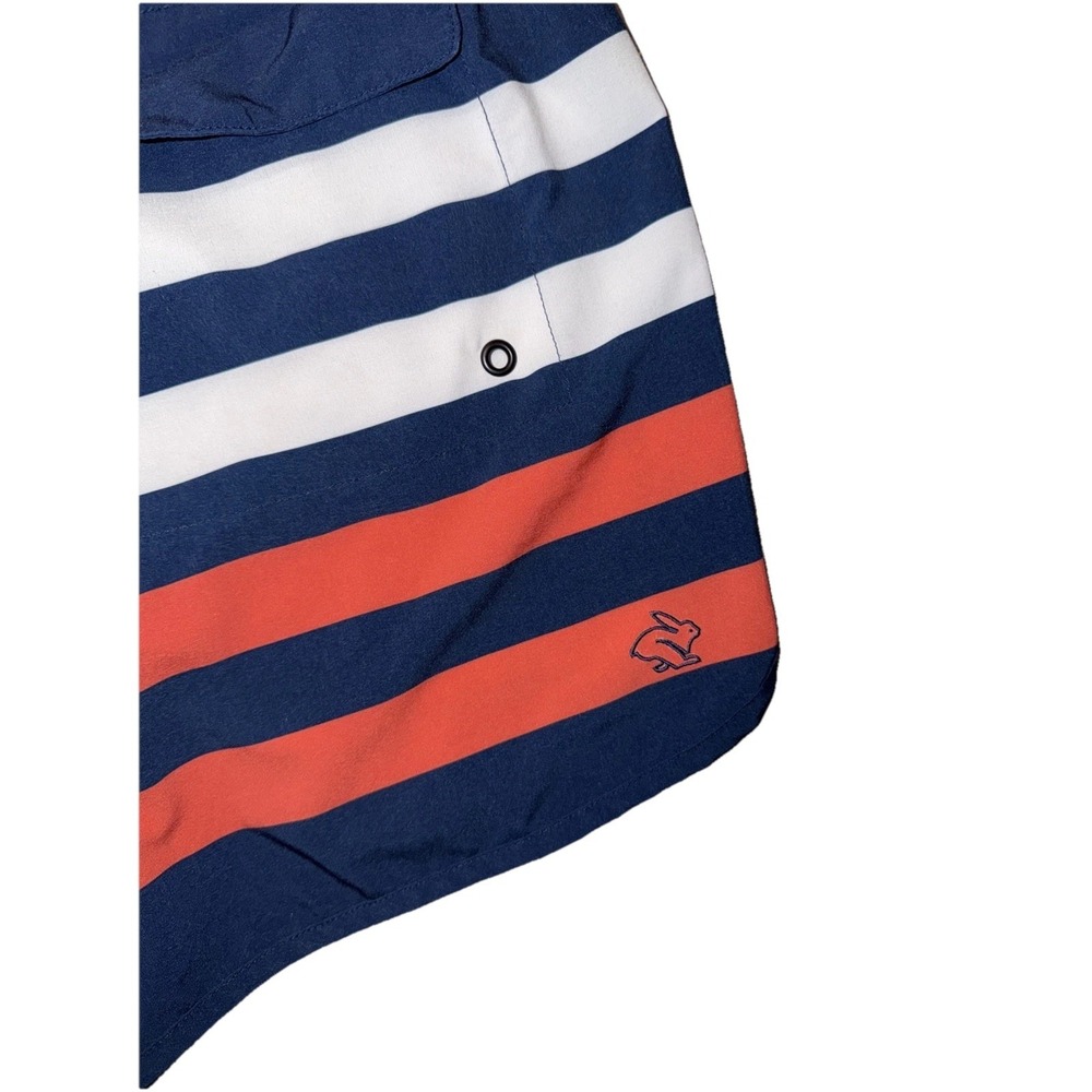 Rabbit Surf N' Turf Women's Striped Running Shorts Size M Lined Drawstring Waist - Picture 4 of 4